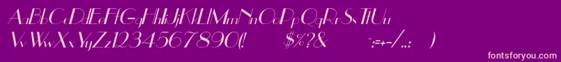 UppeaItalic Font – Pink Fonts on Purple Background