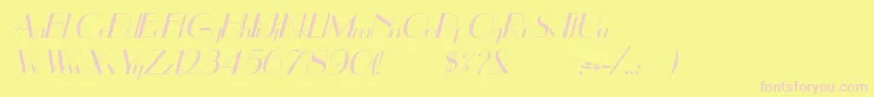 UppeaItalic Font – Pink Fonts on Yellow Background