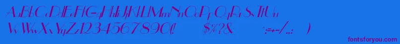 UppeaItalic Font – Purple Fonts on Blue Background