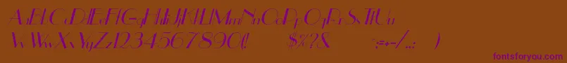 UppeaItalic Font – Purple Fonts on Brown Background