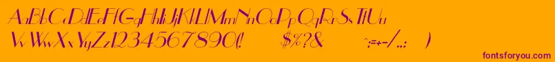 UppeaItalic Font – Purple Fonts on Orange Background