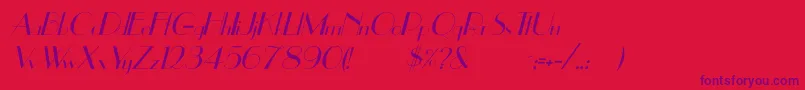 UppeaItalic Font – Purple Fonts on Red Background
