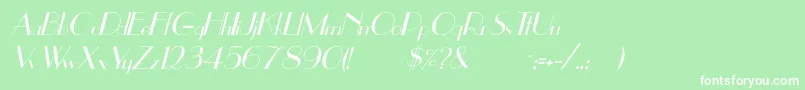 UppeaItalic Font – White Fonts on Green Background
