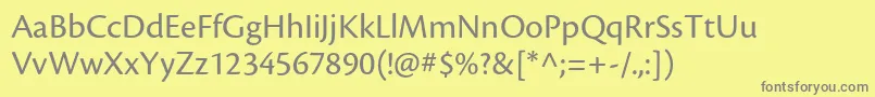 CronosproRegular Font – Gray Fonts on Yellow Background