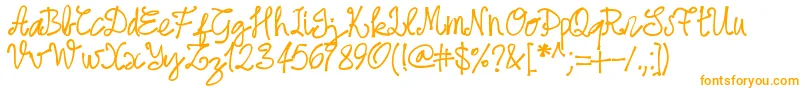 Pwjune16-Schriftart – Orangefarbene Schriften