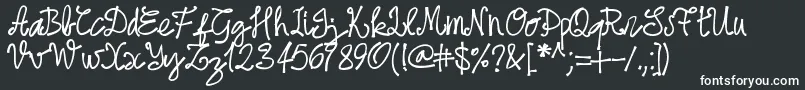 Шрифт Pwjune16 – белые шрифты на чёрном фоне