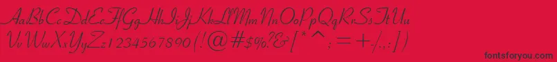 RibbonScript-Schriftart – Schwarze Schriften auf rotem Hintergrund