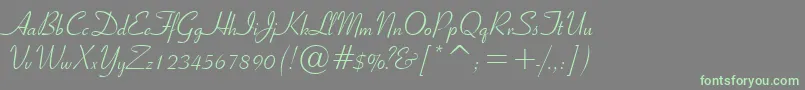 RibbonScript-Schriftart – Grüne Schriften auf grauem Hintergrund
