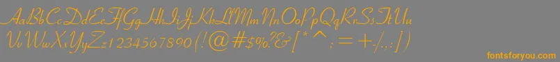 RibbonScript Font – Orange Fonts on Gray Background