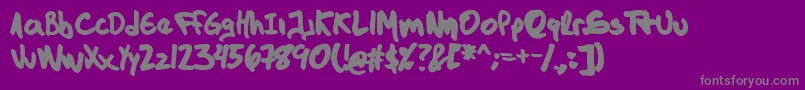 Czcionka TheDarkJackal – szare czcionki na fioletowym tle