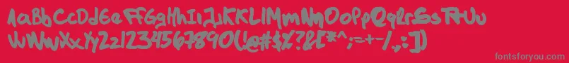 TheDarkJackal Font – Gray Fonts on Red Background
