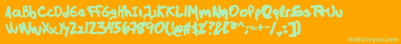 Weitere Informationen zur TheDarkJackal-Schriftart TheDarkJackal-Schriftart – Grüne Schriften auf orangefarbenem Hintergrund
