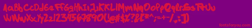 TheDarkJackal Font – Red Fonts on Purple Background