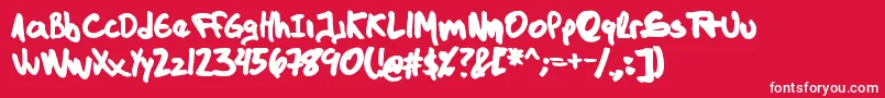 TheDarkJackal Font – White Fonts on Red Background