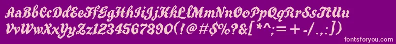 Truegritbtt Font – Pink Fonts on Purple Background