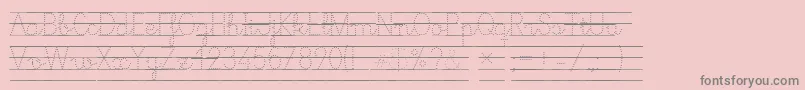 フォントColecarreira – ピンクの背景に灰色の文字