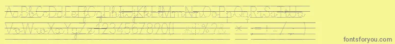 Colecarreira-fontti – harmaat kirjasimet keltaisella taustalla