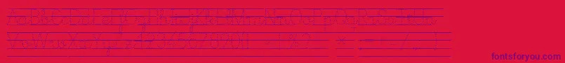 Colecarreira Font – Purple Fonts on Red Background