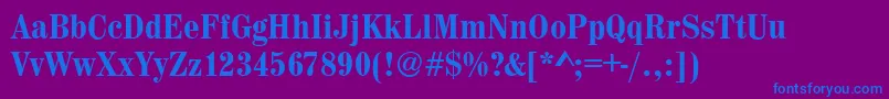 MadeiraCdMediumRegular Font – Blue Fonts on Purple Background
