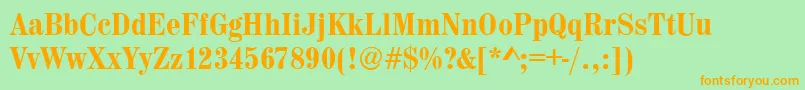 MadeiraCdMediumRegular Font – Orange Fonts on Green Background