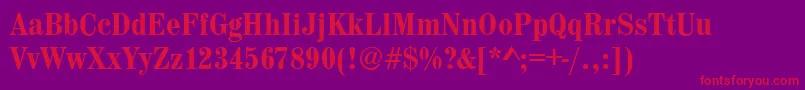 MadeiraCdMediumRegular Font – Red Fonts on Purple Background