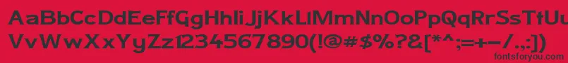 Ladycw Font – Black Fonts on Red Background