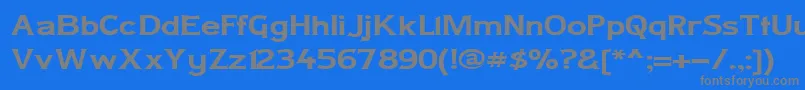 フォントLadycw – 青い背景に灰色の文字