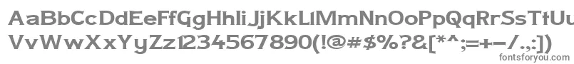 Ladycw-fontti – harmaat kirjasimet valkoisella taustalla