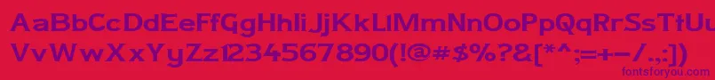 Ladycw Font – Purple Fonts on Red Background