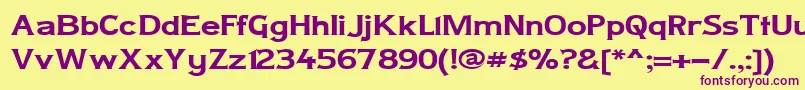 Ladycw Font – Purple Fonts on Yellow Background