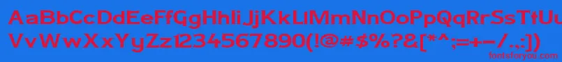 Ladycw Font – Red Fonts on Blue Background