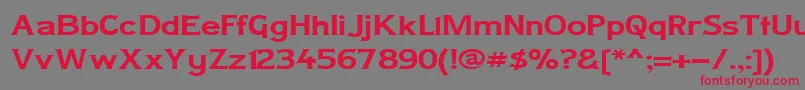 Ladycw Font – Red Fonts on Gray Background