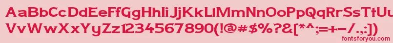 Czcionka Ladycw – czerwone czcionki na różowym tle