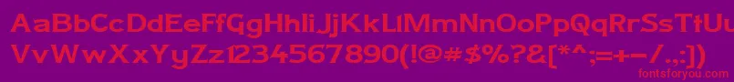 Ladycw-Schriftart – Rote Schriften auf violettem Hintergrund