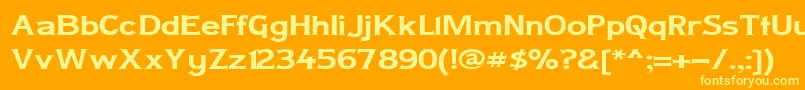 Ladycw Font – Yellow Fonts on Orange Background