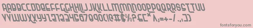RokikierLeftalic-Schriftart – Graue Schriften auf rosa Hintergrund