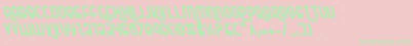 RokikierLeftalic-fontti – vihreät fontit vaaleanpunaisella taustalla