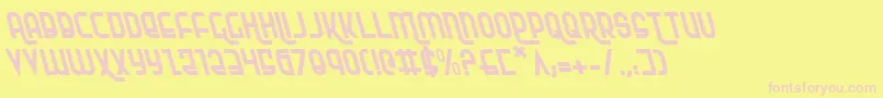 Шрифт RokikierLeftalic – розовые шрифты на жёлтом фоне