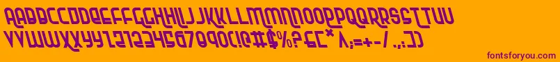 RokikierLeftalic Font – Purple Fonts on Orange Background