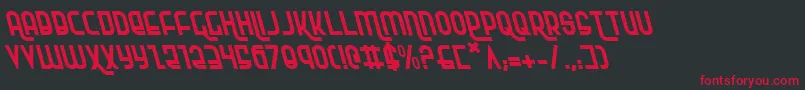 RokikierLeftalic Font – Red Fonts on Black Background