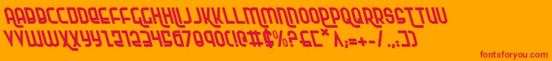 RokikierLeftalic Font – Red Fonts on Orange Background