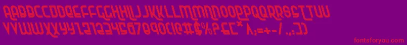 RokikierLeftalic Font – Red Fonts on Purple Background