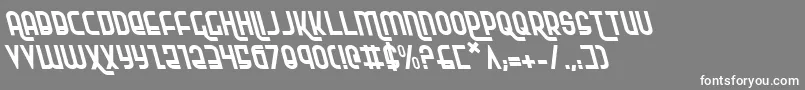 RokikierLeftalic-Schriftart – Weiße Schriften auf grauem Hintergrund