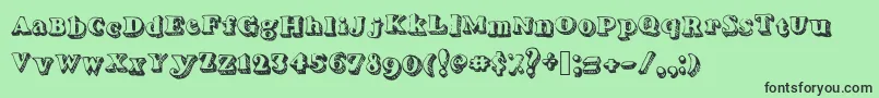 Serifadow Font – Black Fonts on Green Background