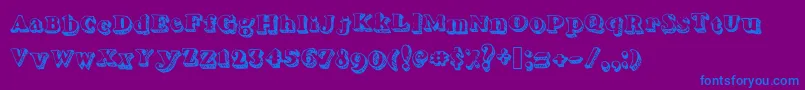 Serifadow Font – Blue Fonts on Purple Background