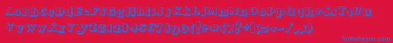 Serifadow Font – Blue Fonts on Red Background