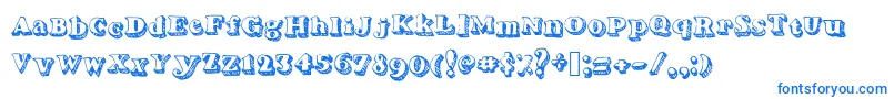 Czcionka Serifadow – niebieskie czcionki na białym tle