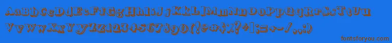 Serifadow Font – Brown Fonts on Blue Background