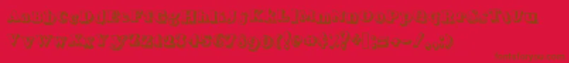 Serifadow Font – Brown Fonts on Red Background