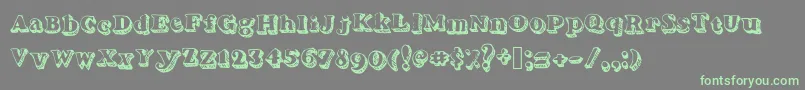 Serifadow-Schriftart – Grüne Schriften auf grauem Hintergrund